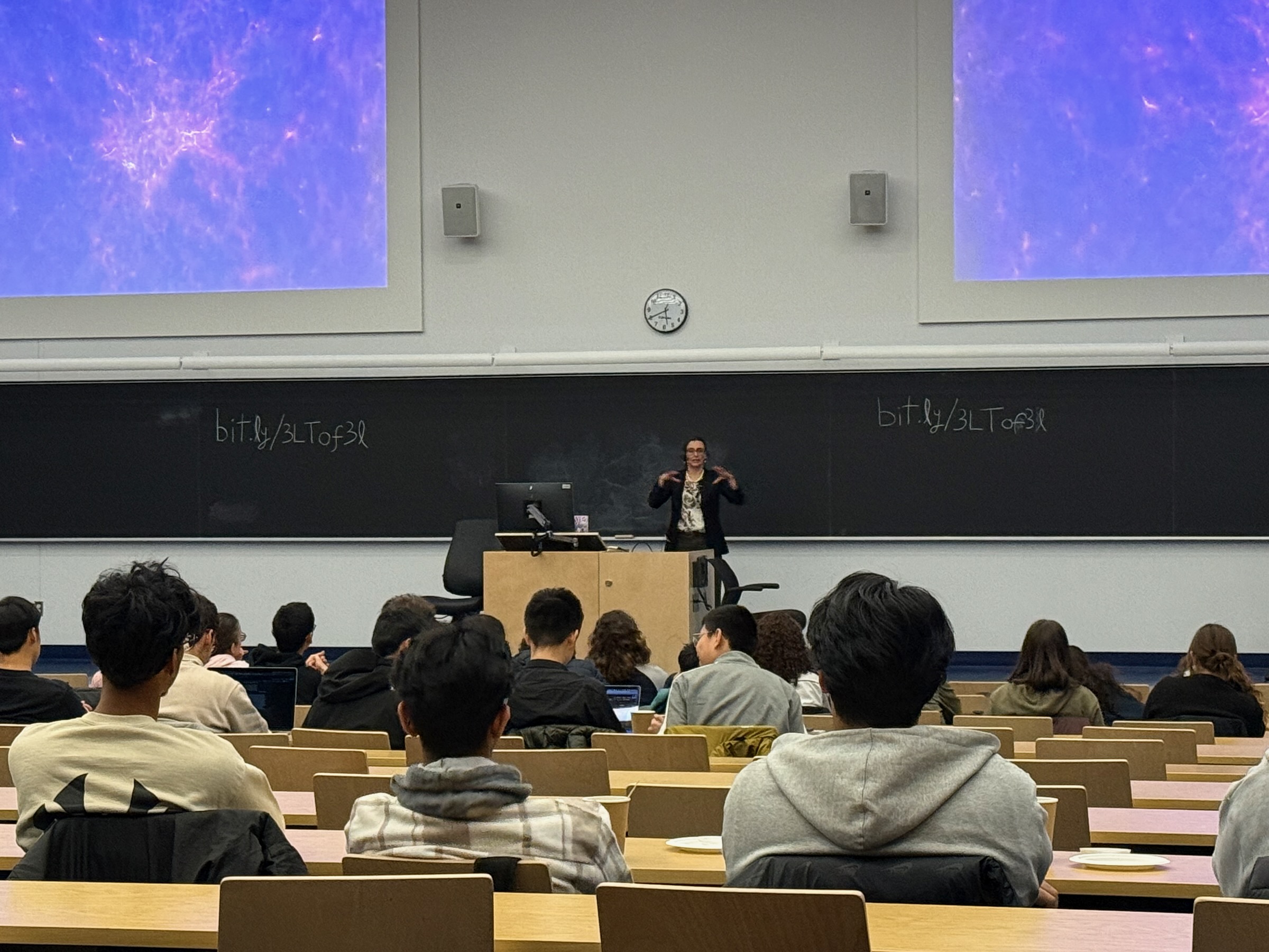 Students participating in the indoor AI and astronomy workshop.